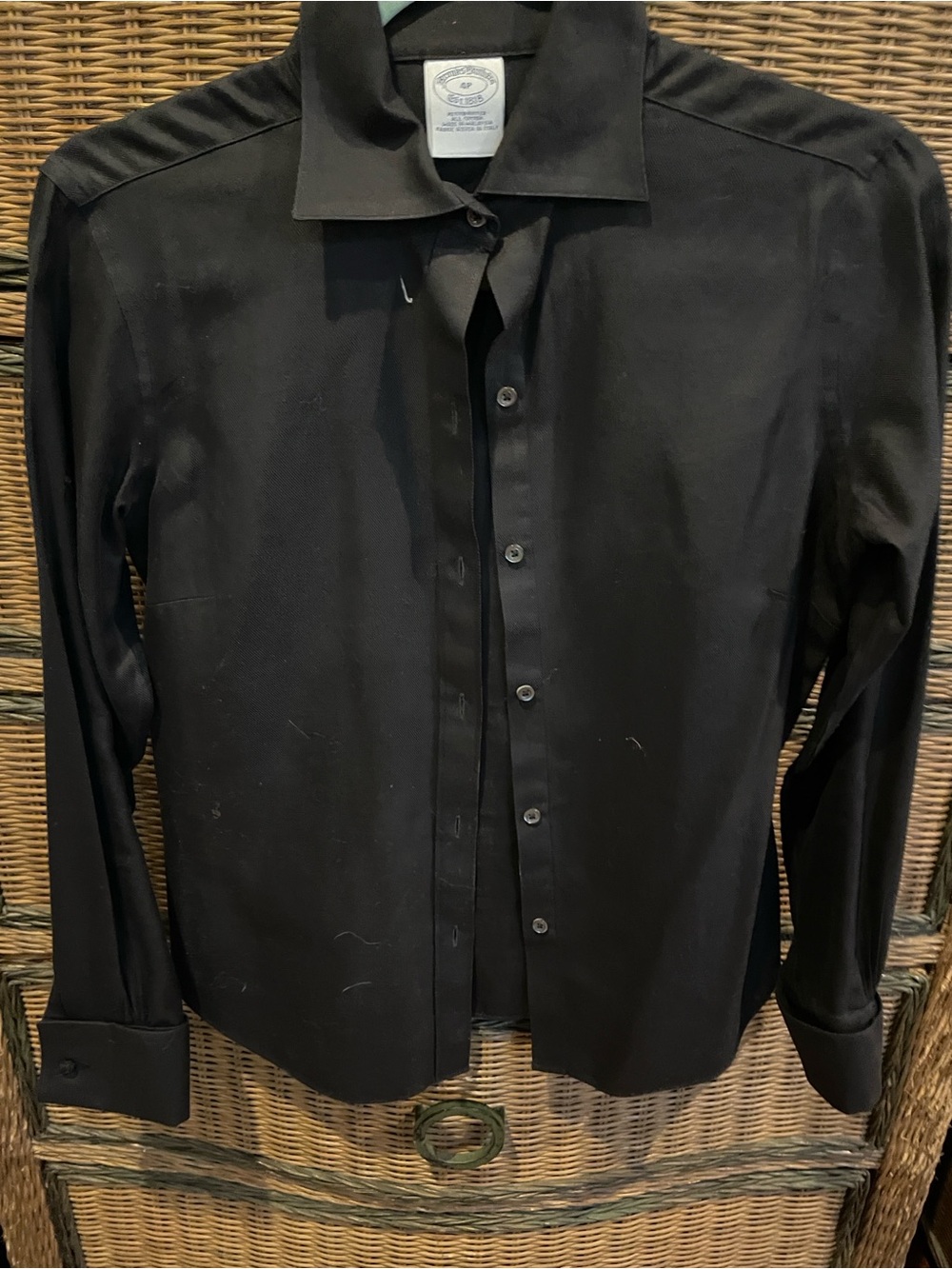 Brooks Brothers Black Dress Shirt in 4p